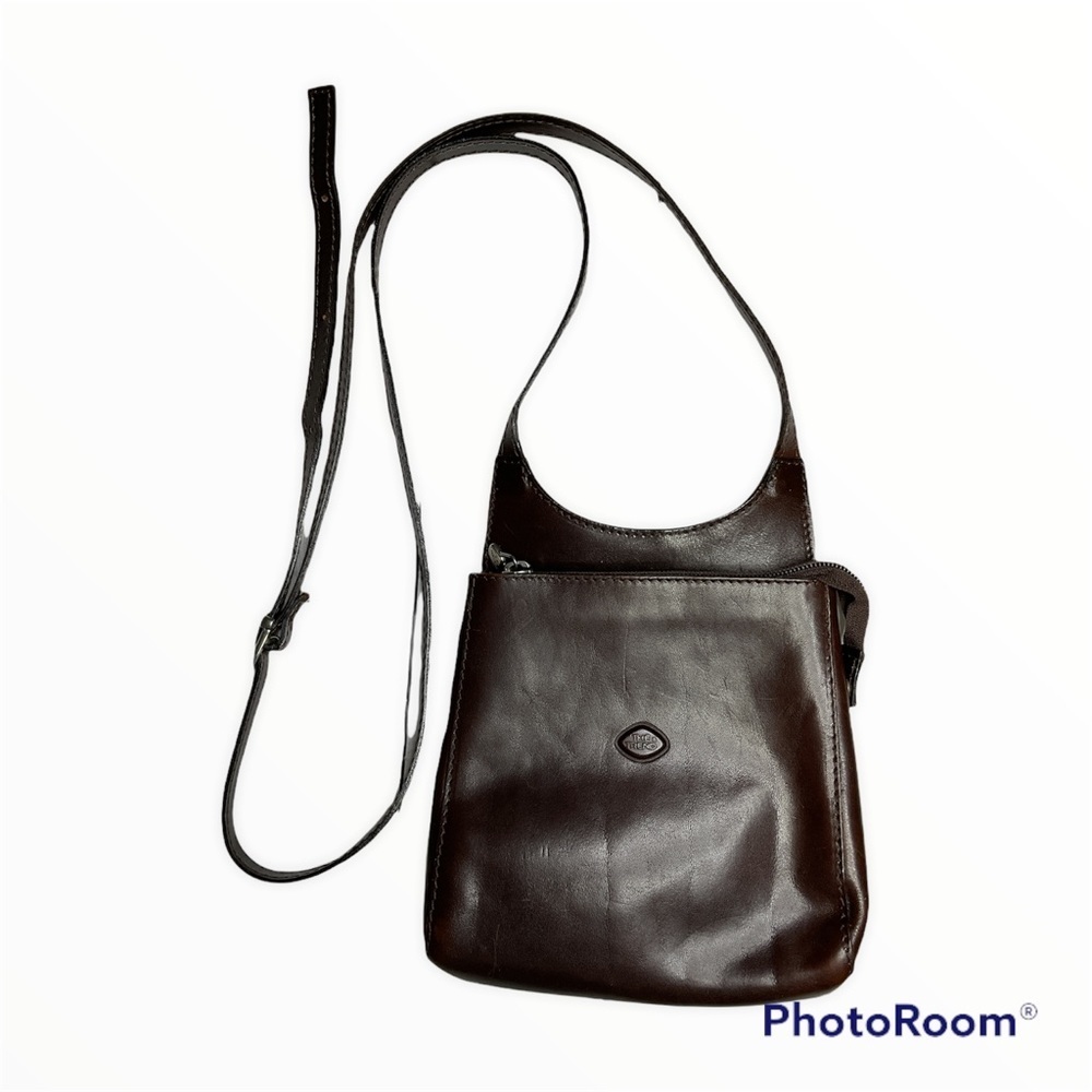The Trend leather chocolate brown crossbody bag